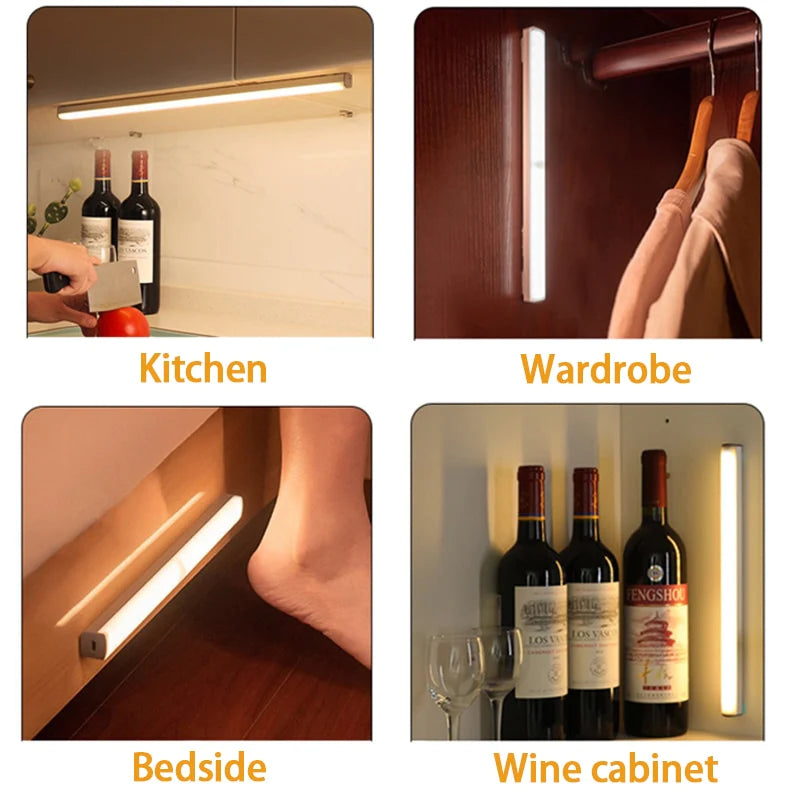Enhance Your Space with Wireless LED Motion Sensor Night Light – Ideal for Bedrooms, Closets, and Staircases