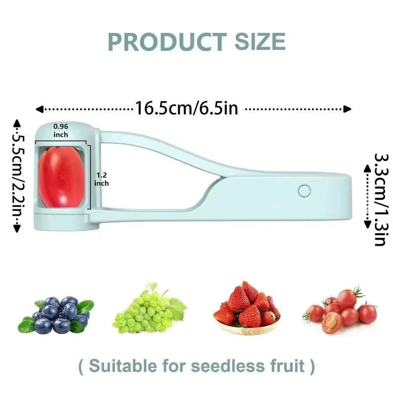 Tomato and Cherry Slicer: Innovative Fruit Cutting Tool for Toddlers and Small Kitchens